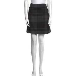 Akris Punto Plaid Wool Skirt- Small, Size 4